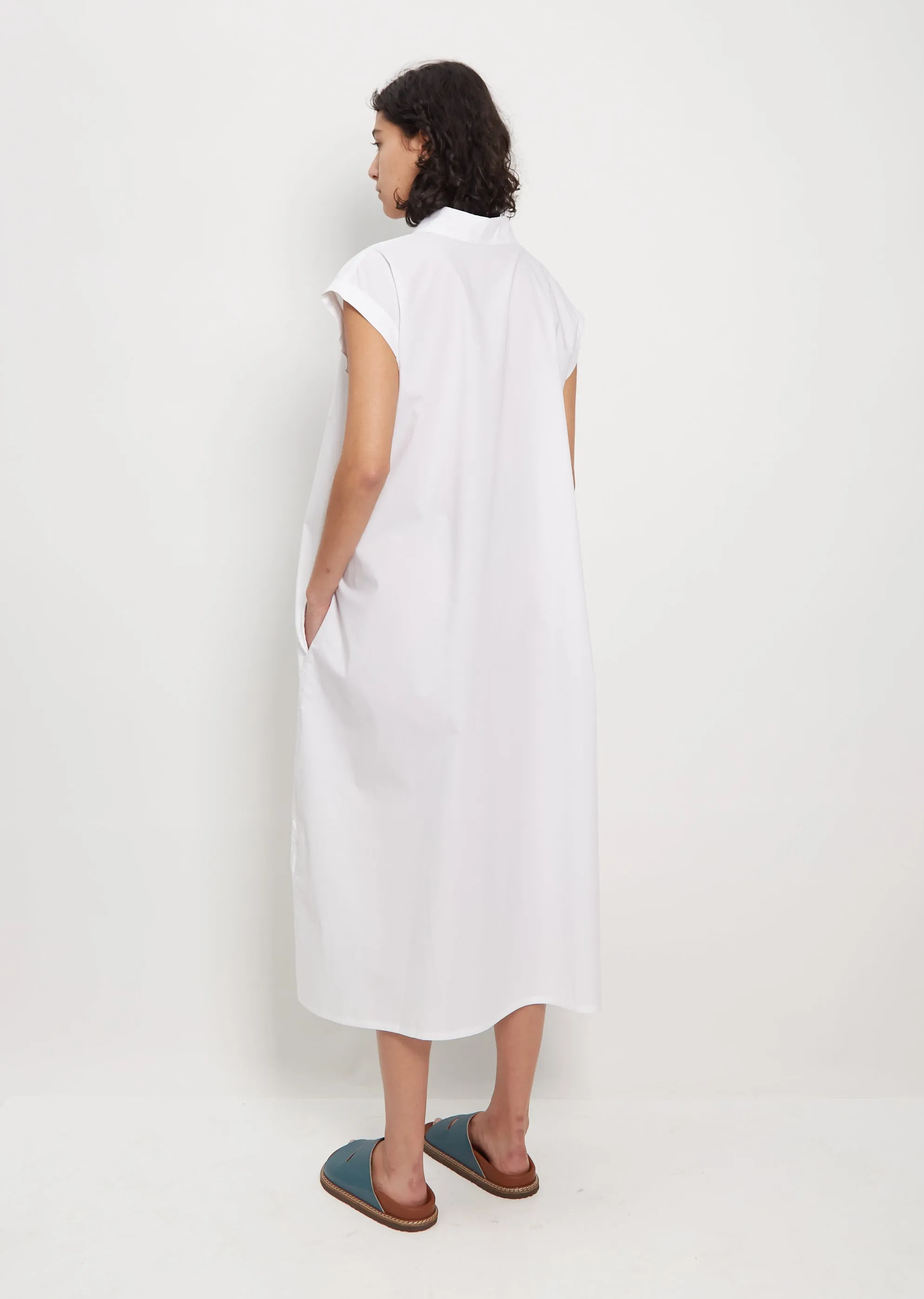 Deb Cotton Shirt Dress — White sold by La Garconne product image thumbnail 4