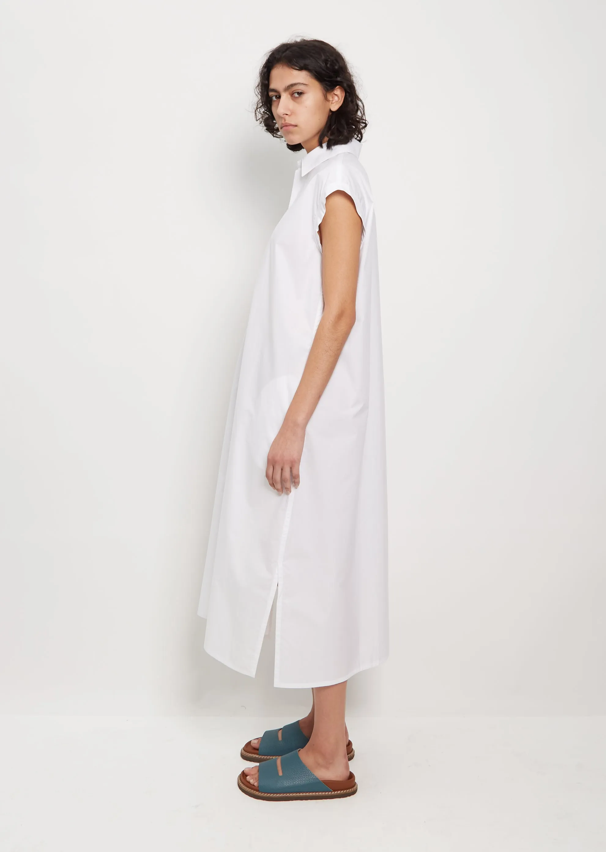 Deb Cotton Shirt Dress — White sold by La Garconne product image thumbnail 2