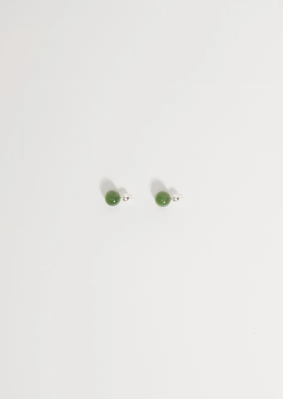 Boule Studs, Jade sold by La Garconne
