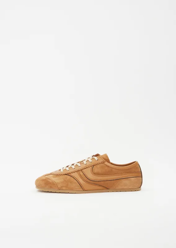 Leather Trainer — Tan sold by La Garconne