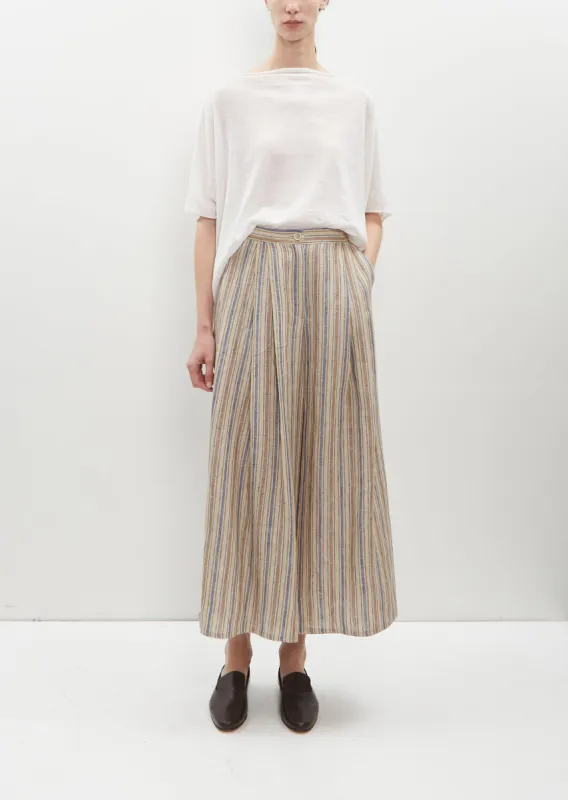 Striped Linen Wide Pants sold by La Garconne