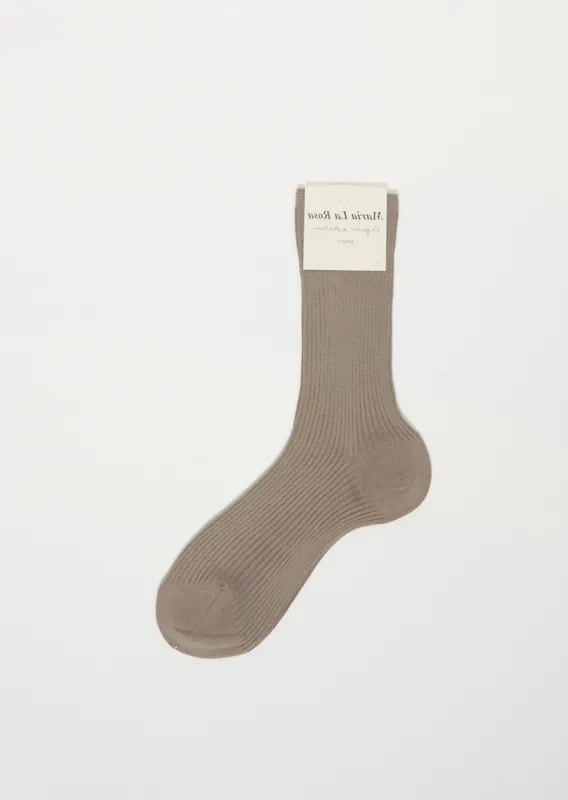 Organic Cotton Socks — Taupe sold by La Garconne