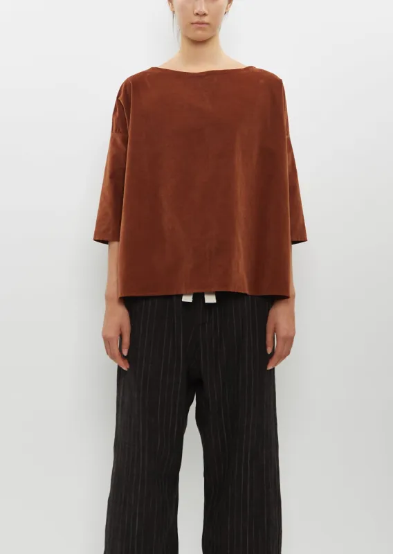 Velvet Boatneck Top sold by La Garconne