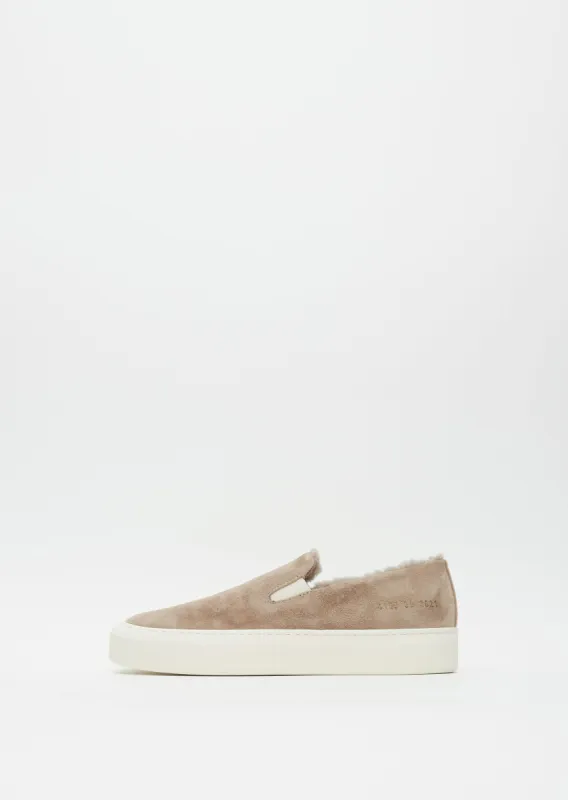 Slip on in Suede with Shearling sold by La Garconne