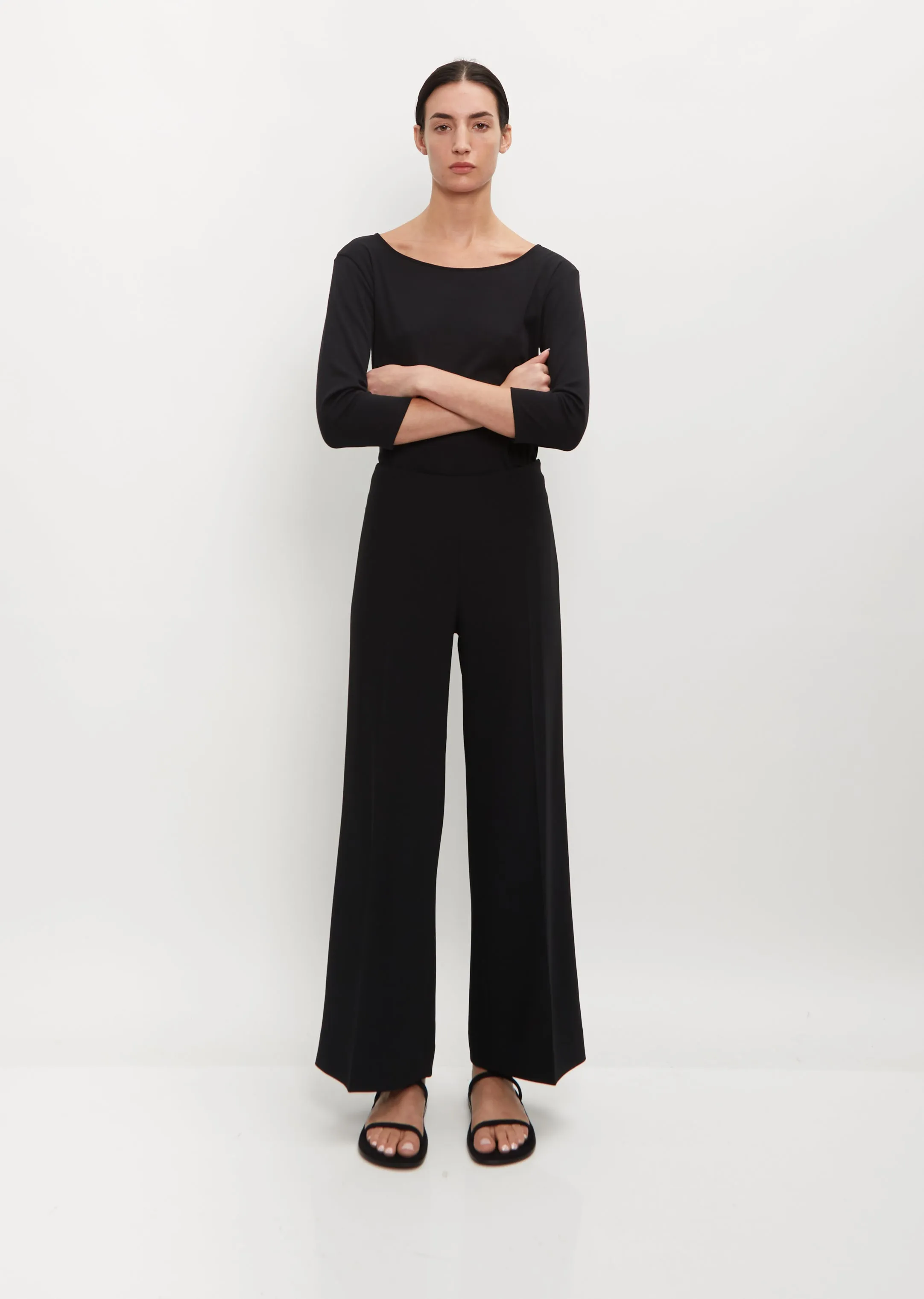 Clean Wide Trousers sold by La Garconne