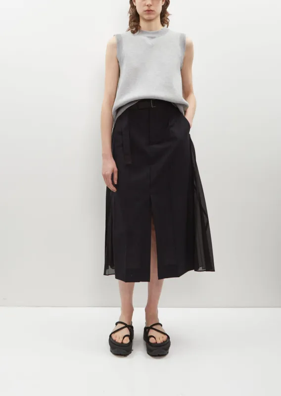 Pinstripe A-line Skirt sold by La Garconne