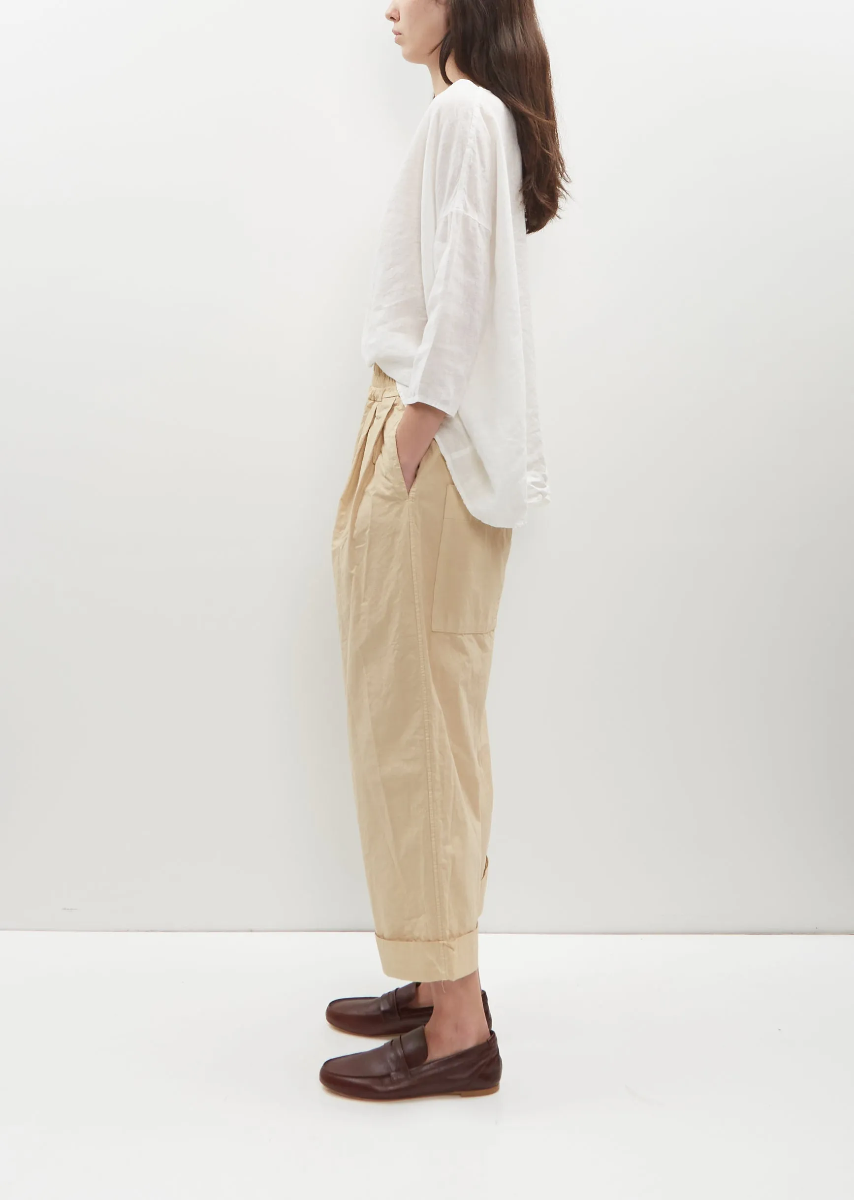 Bragoni Cotton Canvas Pants — Cream sold by La Garconne product image thumbnail 2