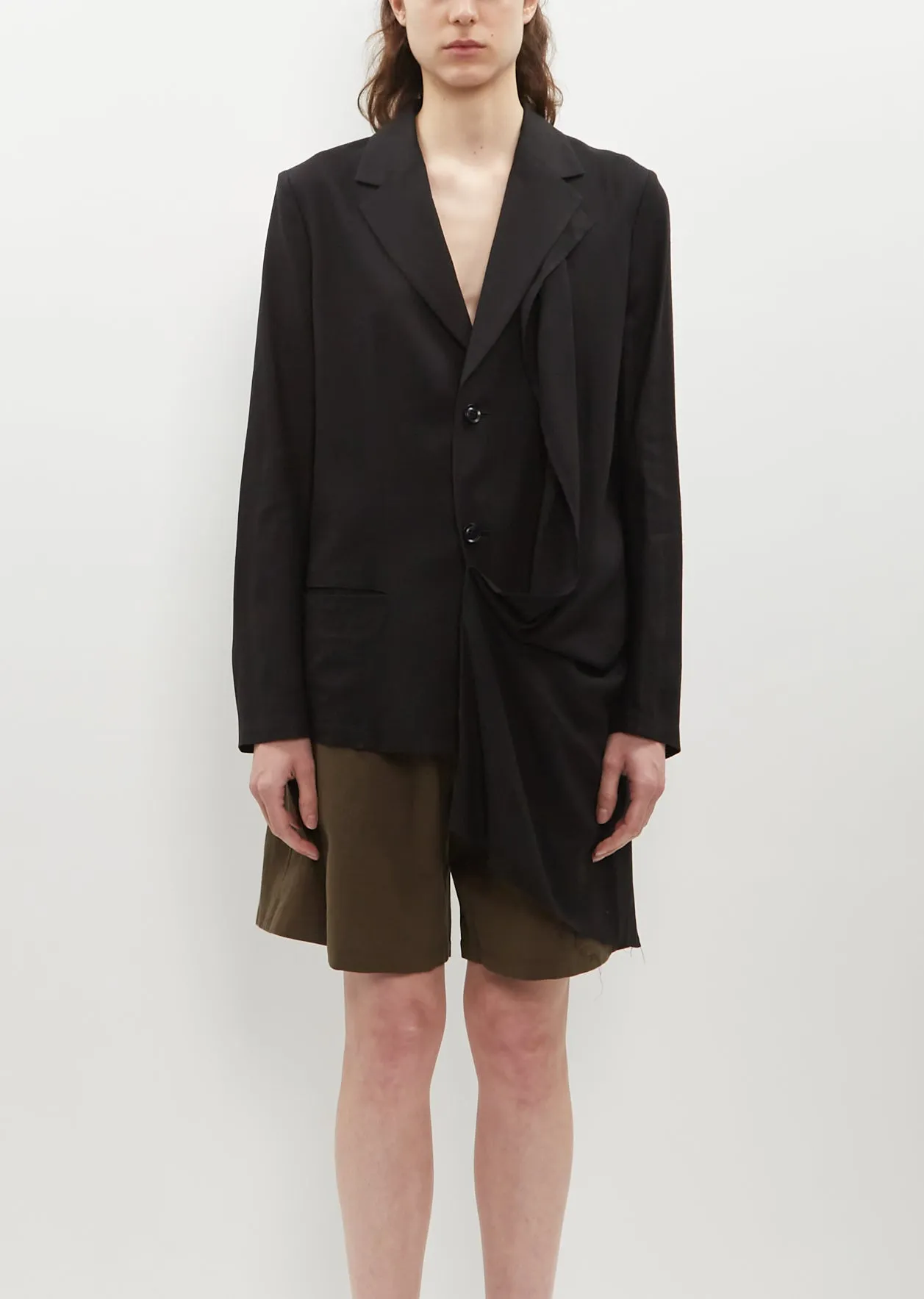 Asymmetric Drape Viscose Jacket sold by La Garconne