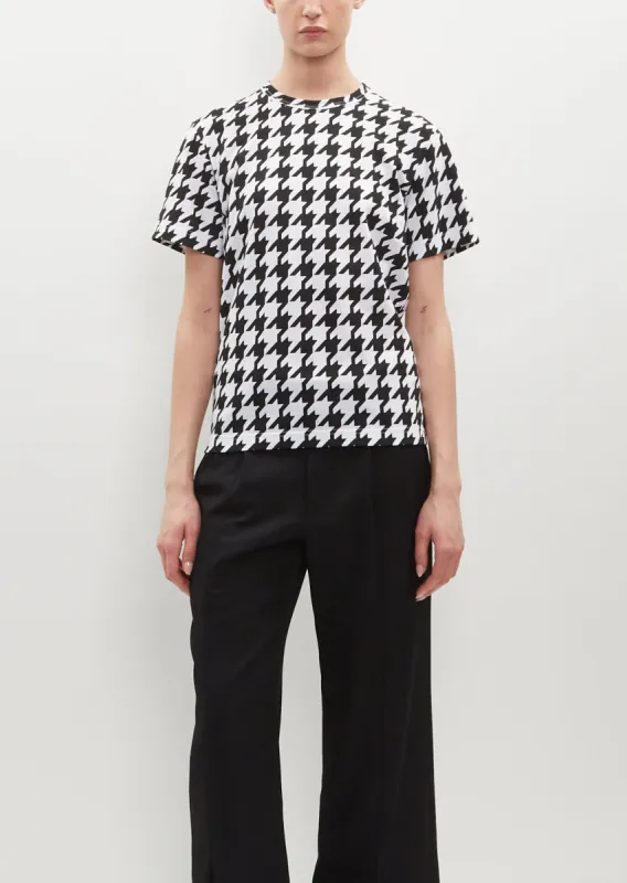 Jersey Houndstooth Pattern T-Shirt sold by La Garconne