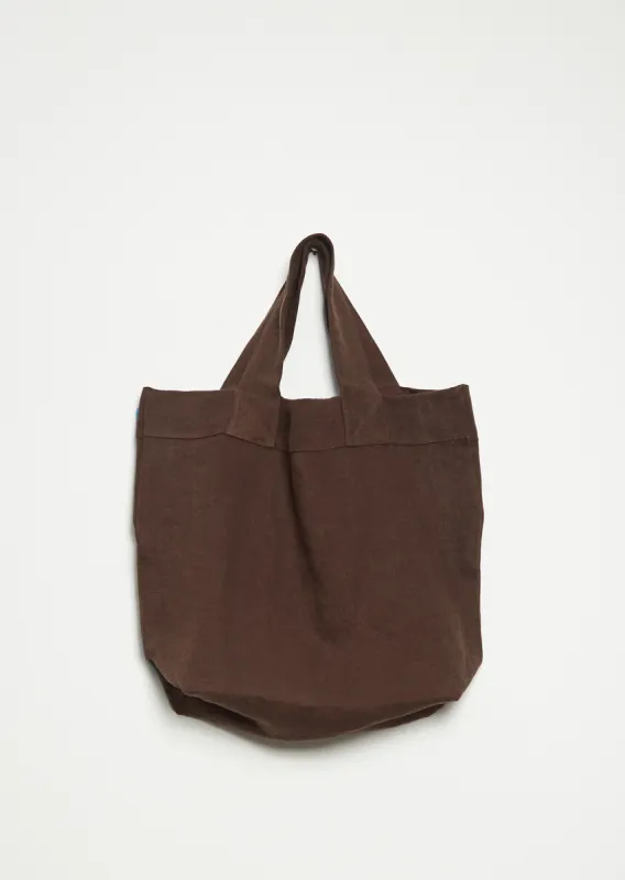 Linen Fourre Toute Bag — Ebene sold by La Garconne