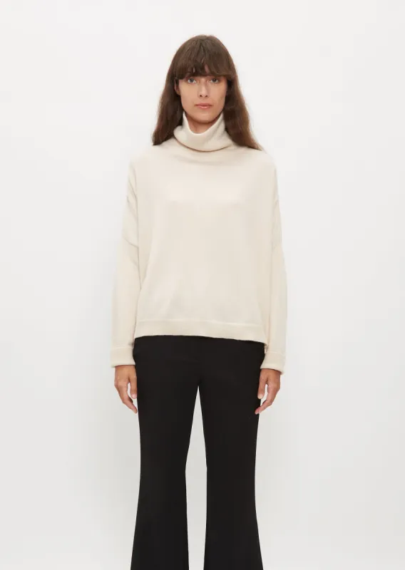 T-Neck Chunky Sweater — Off White sold by La Garconne