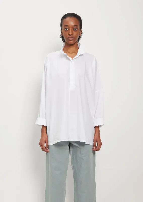 Cacio Cotton Shirt — White sold by La Garconne