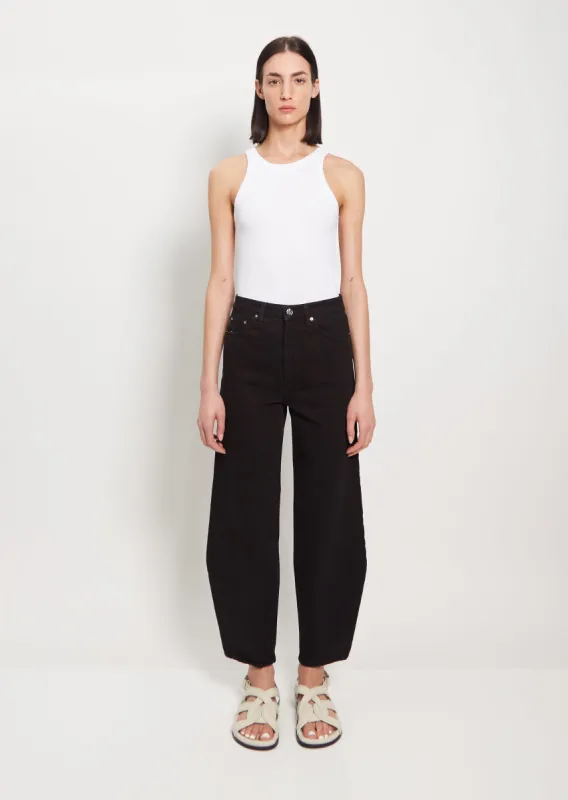 Barrel Leg Denim — Black / 30" Inseam sold by La Garconne