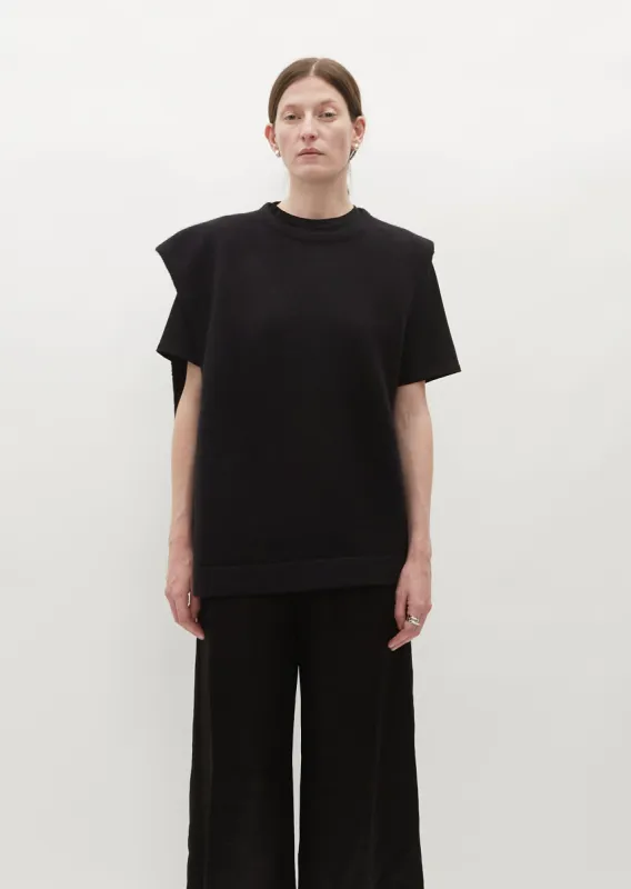 Open Gilet — Black sold by La Garconne