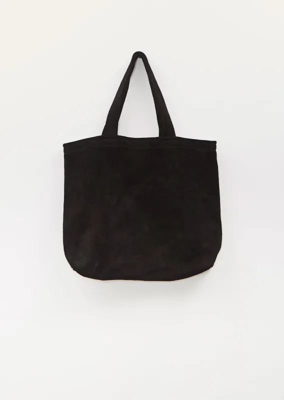 Suede Shopper Bag — Black sold by La Garconne