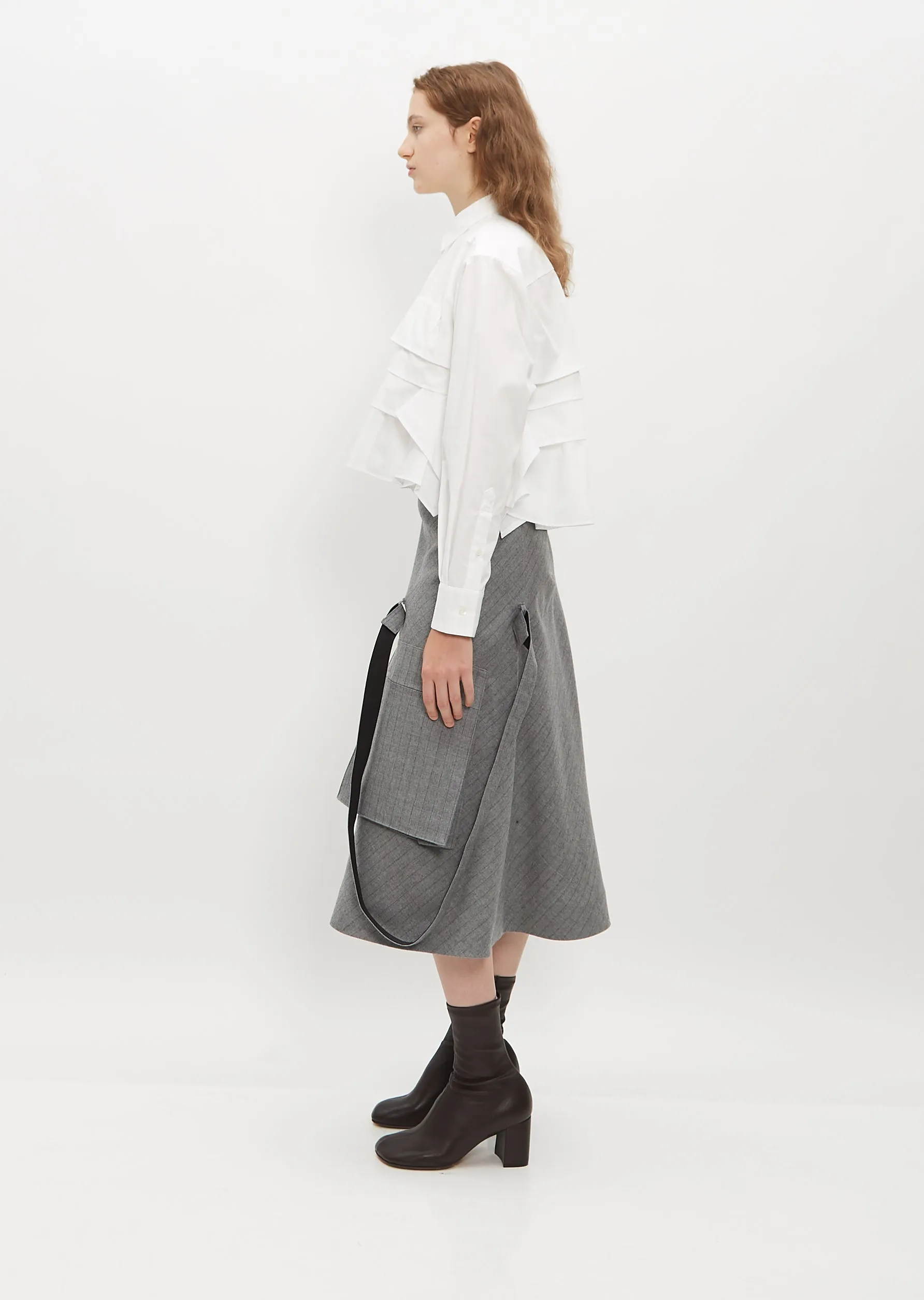 Oversized Pocket Striped Skirt sold by La Garconne product image thumbnail 2