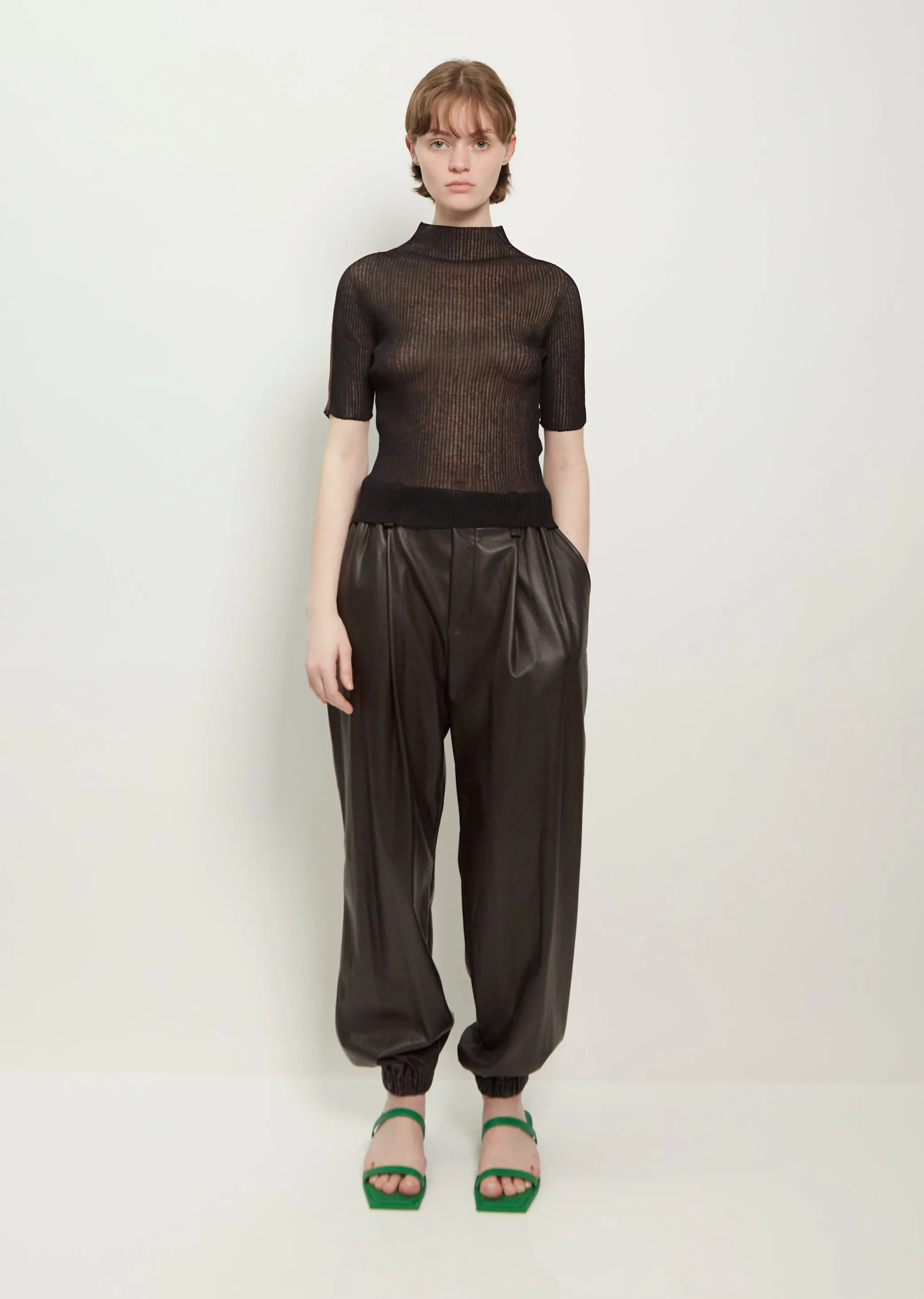 Sheer Heather Knit Top sold by La Garconne product image thumbnail 4