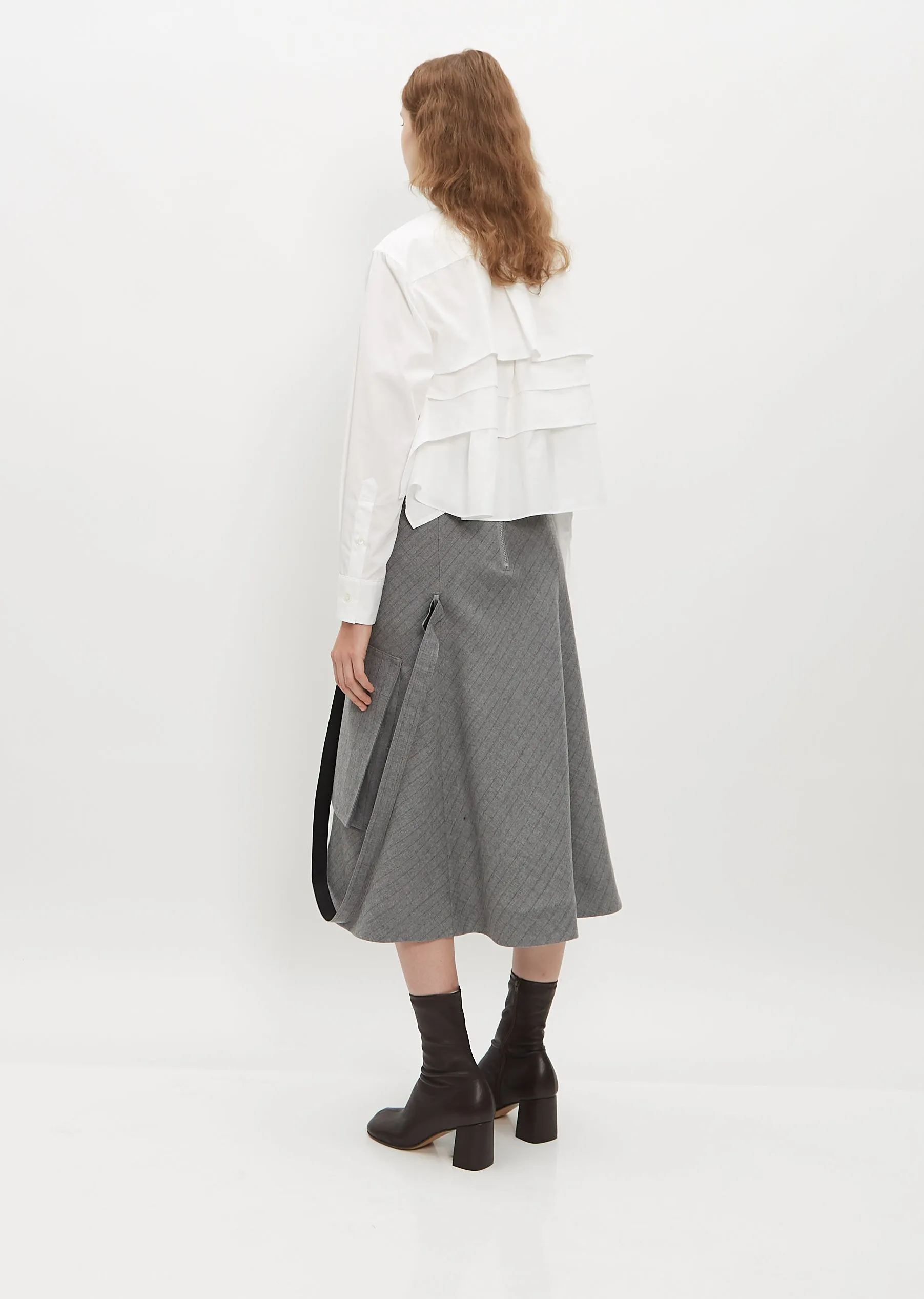 Oversized Pocket Striped Skirt sold by La Garconne product image thumbnail 3