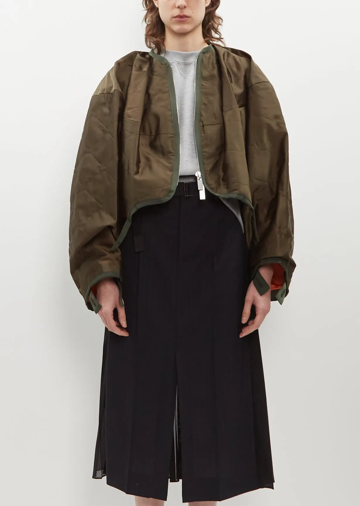 Satin Quilted Blouson sold by La Garconne