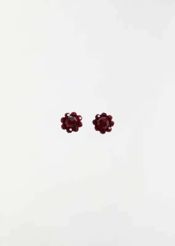 Daisy Stud Earring — Blood Red made by Simone Rocha