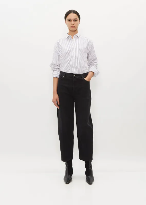 Wide Tapered Leg Jeans sold by La Garconne