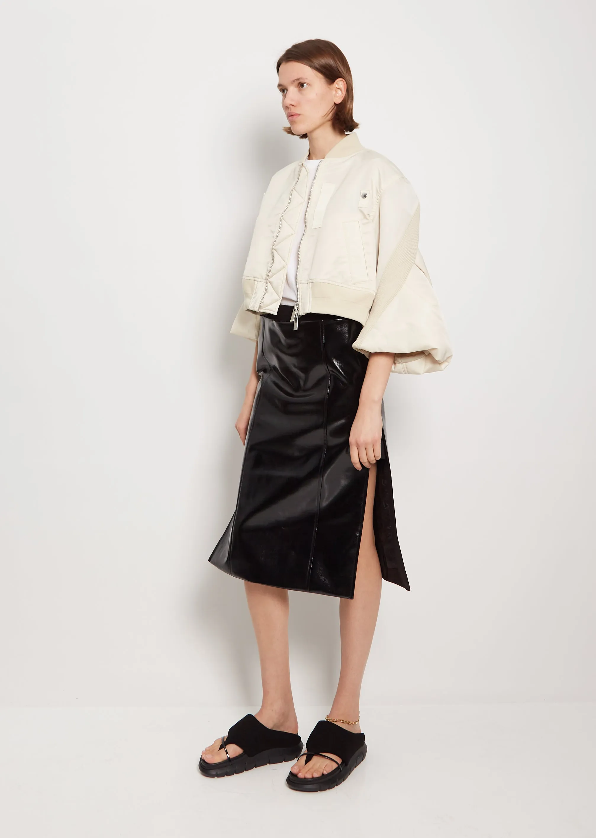 Nylon Twill Blouson — Ivory sold by La Garconne product image thumbnail 4