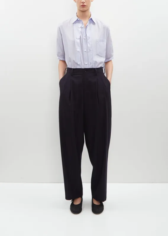 Double Tucked Wide Pants sold by La Garconne