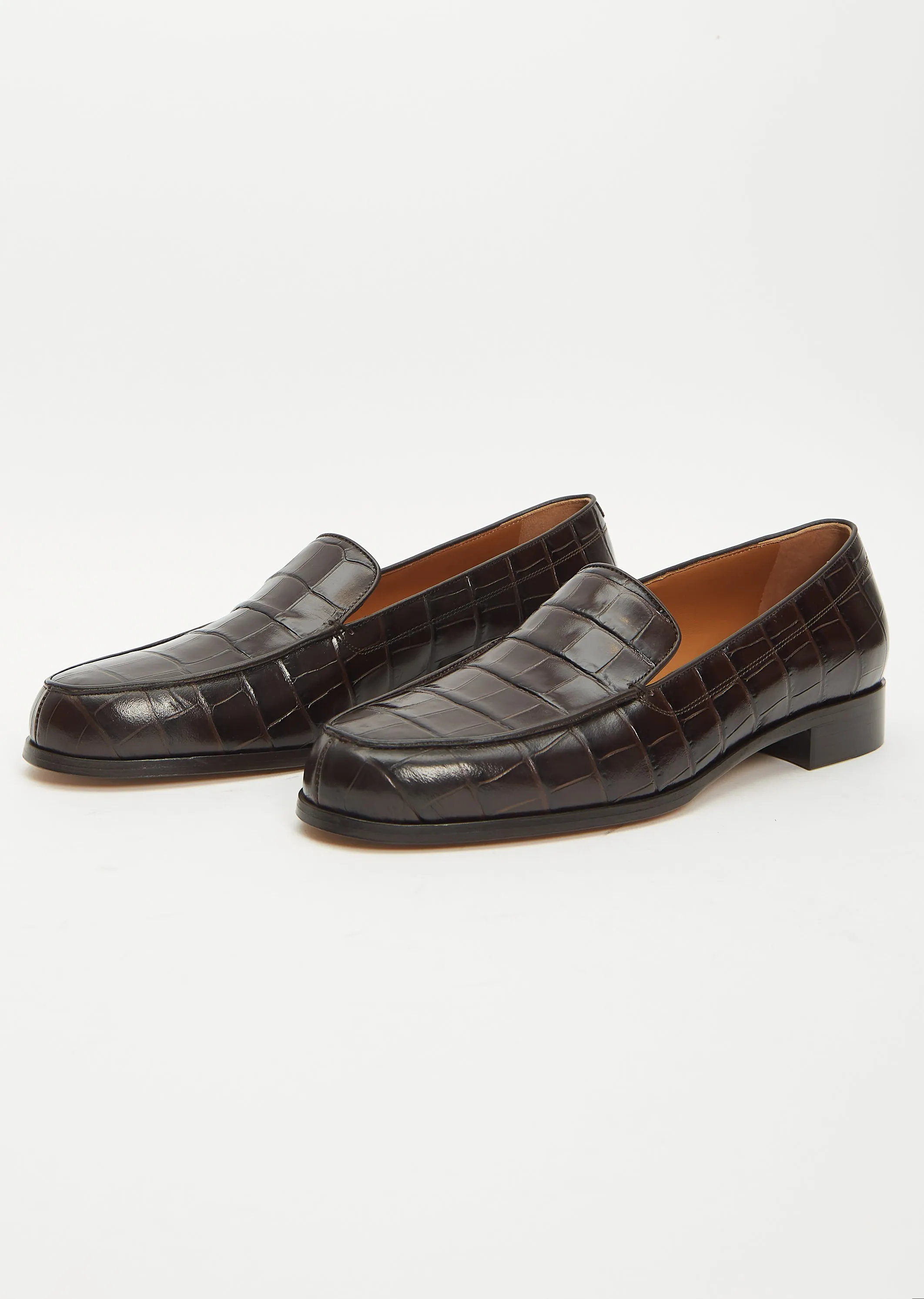 Danielle Loafer — Espresso Croco sold by La Garconne product image thumbnail 3