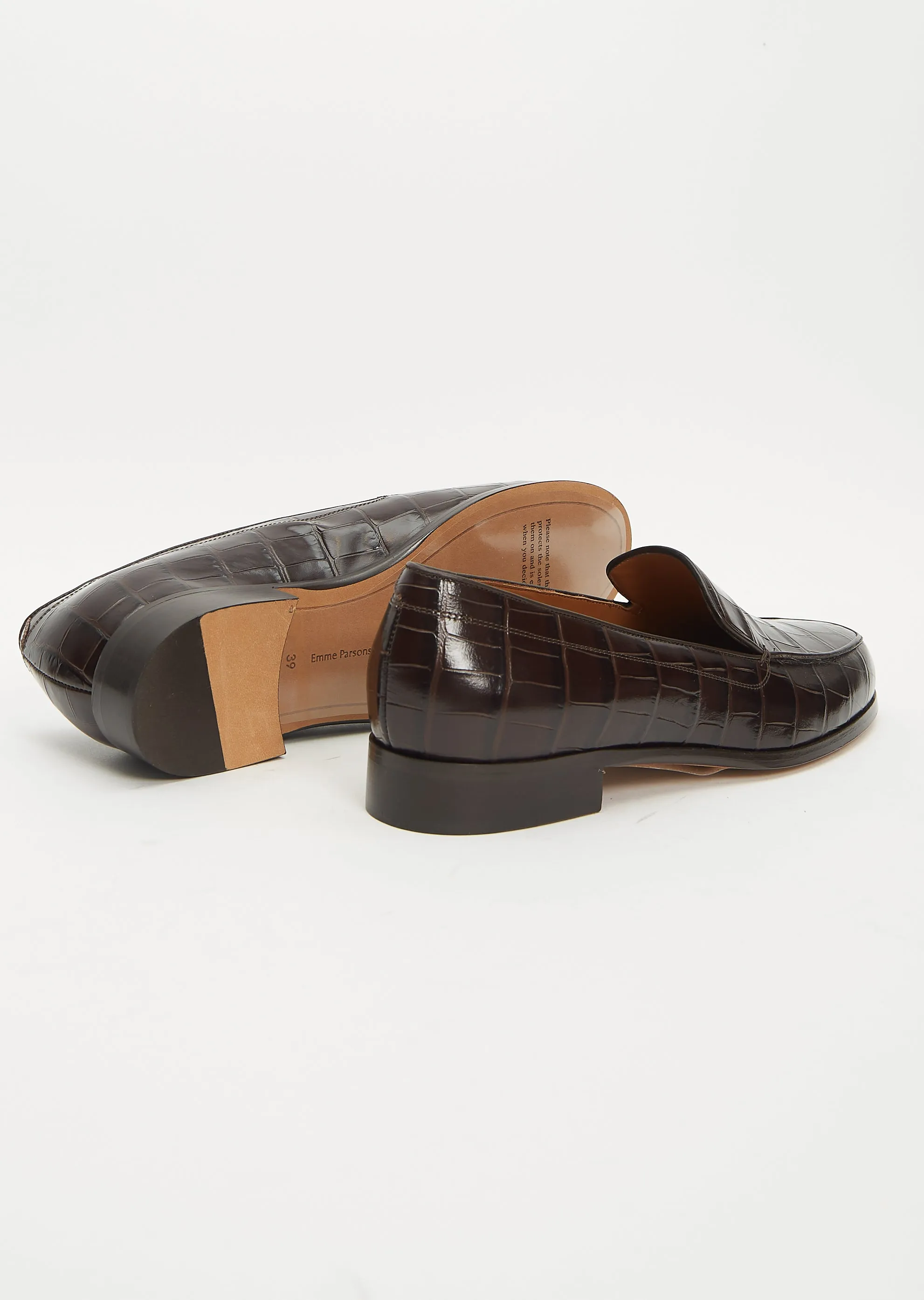 Danielle Loafer — Espresso Croco sold by La Garconne product image thumbnail 4