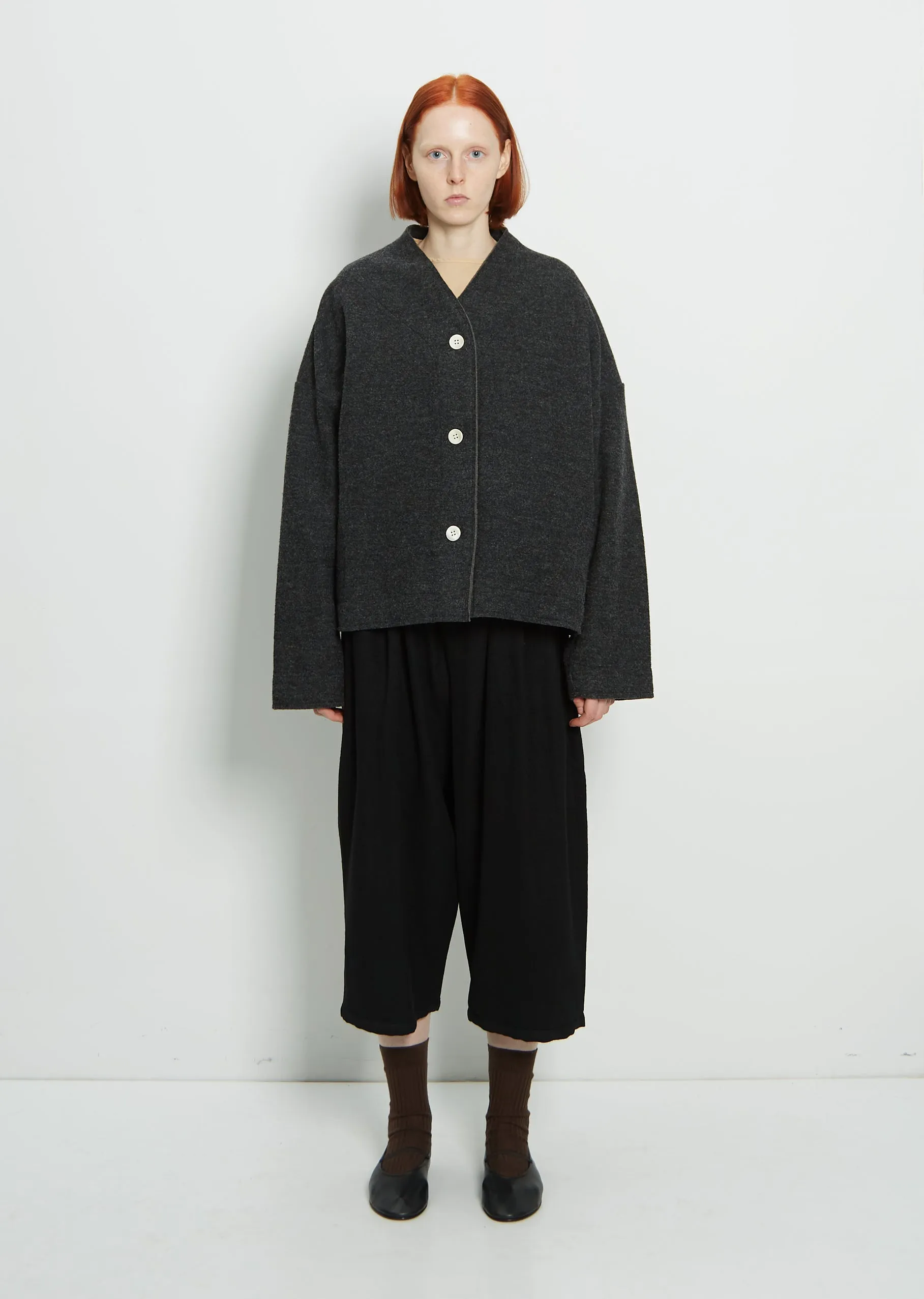 Fleece Wool Blend Jacket sold by La Garconne