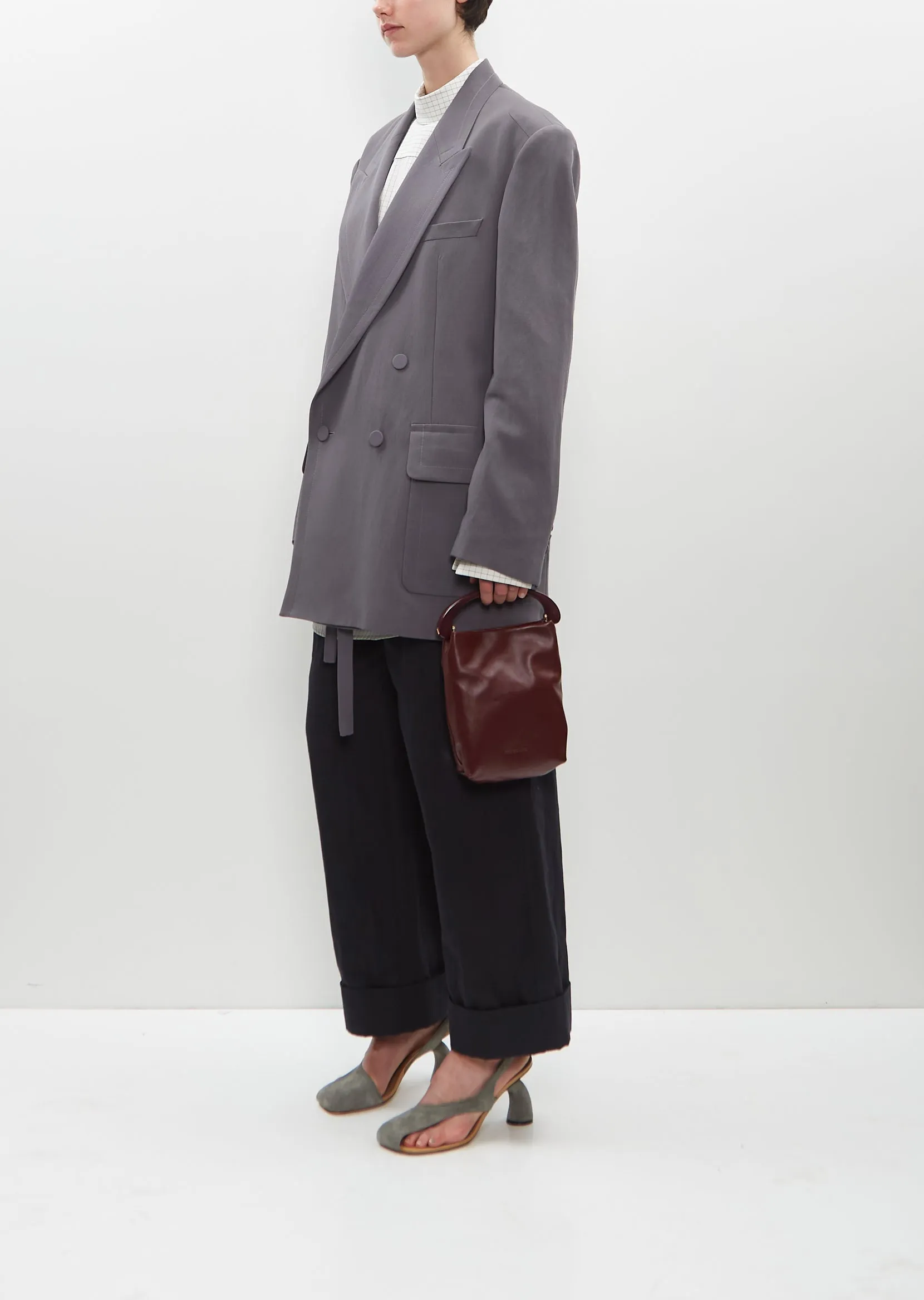 Crossbody Crisp Bag — Burgundy sold by La Garconne product image thumbnail 4