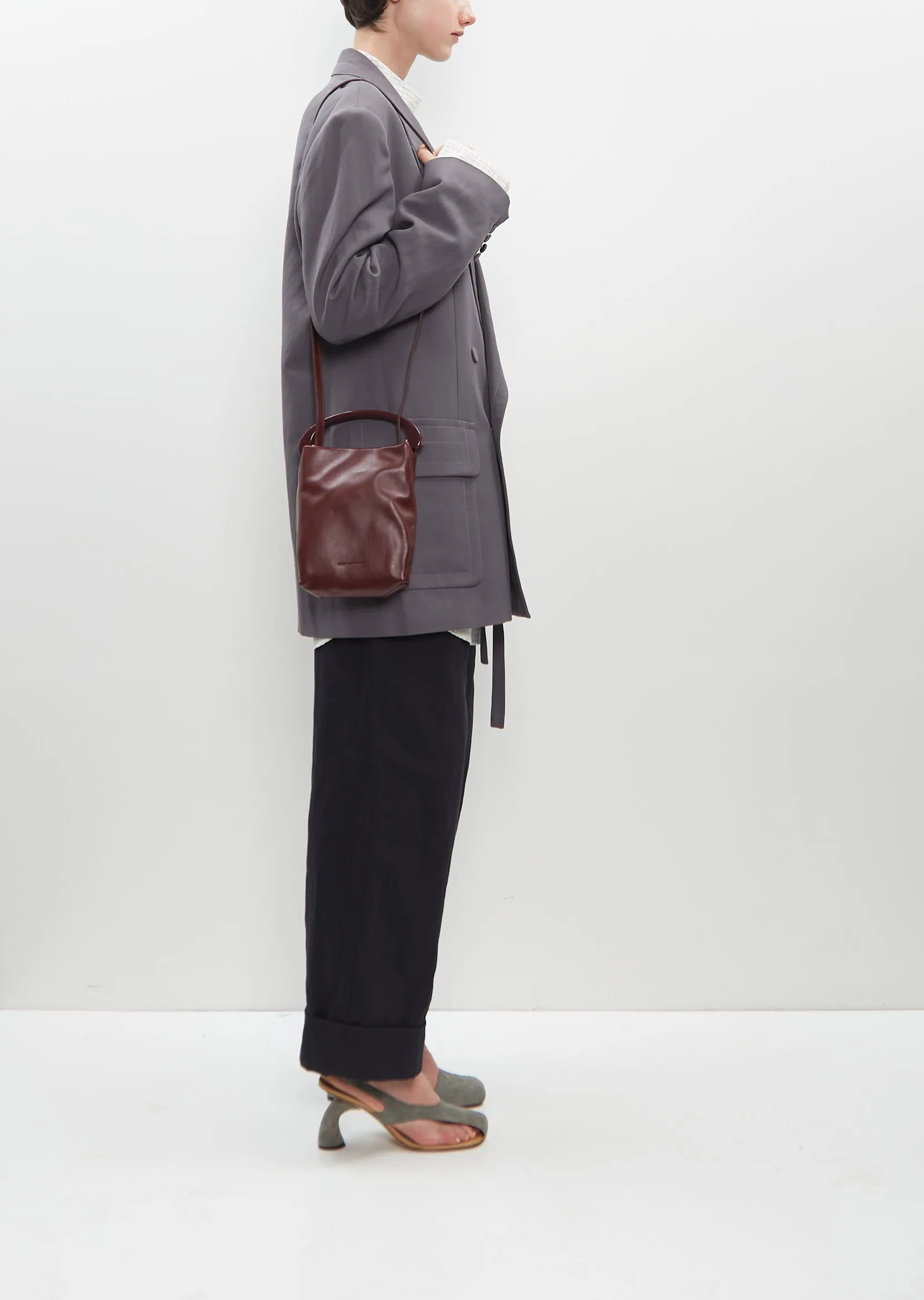 Crossbody Crisp Bag — Burgundy sold by La Garconne product image thumbnail 5