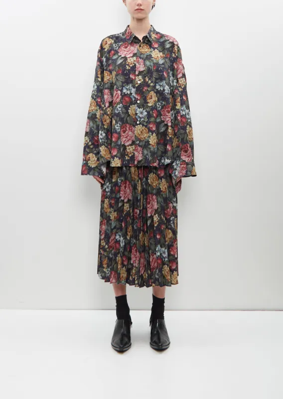 Printed Pleated Skirt made by La Garconne