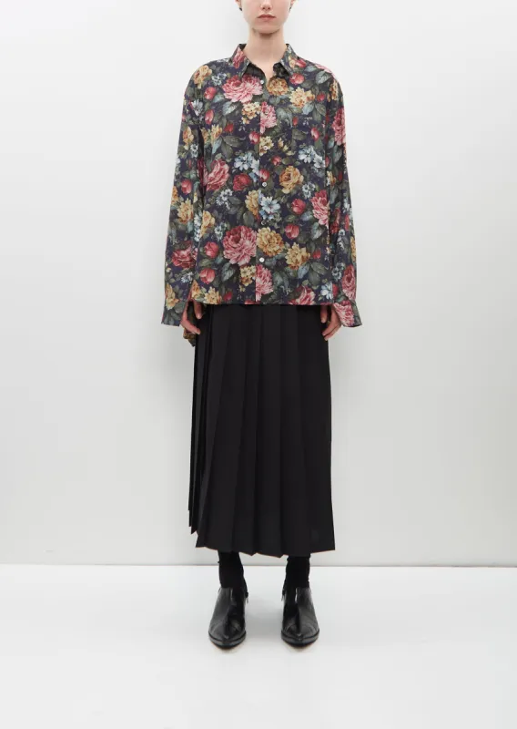 Pleated Straight Skirt made by La Garconne