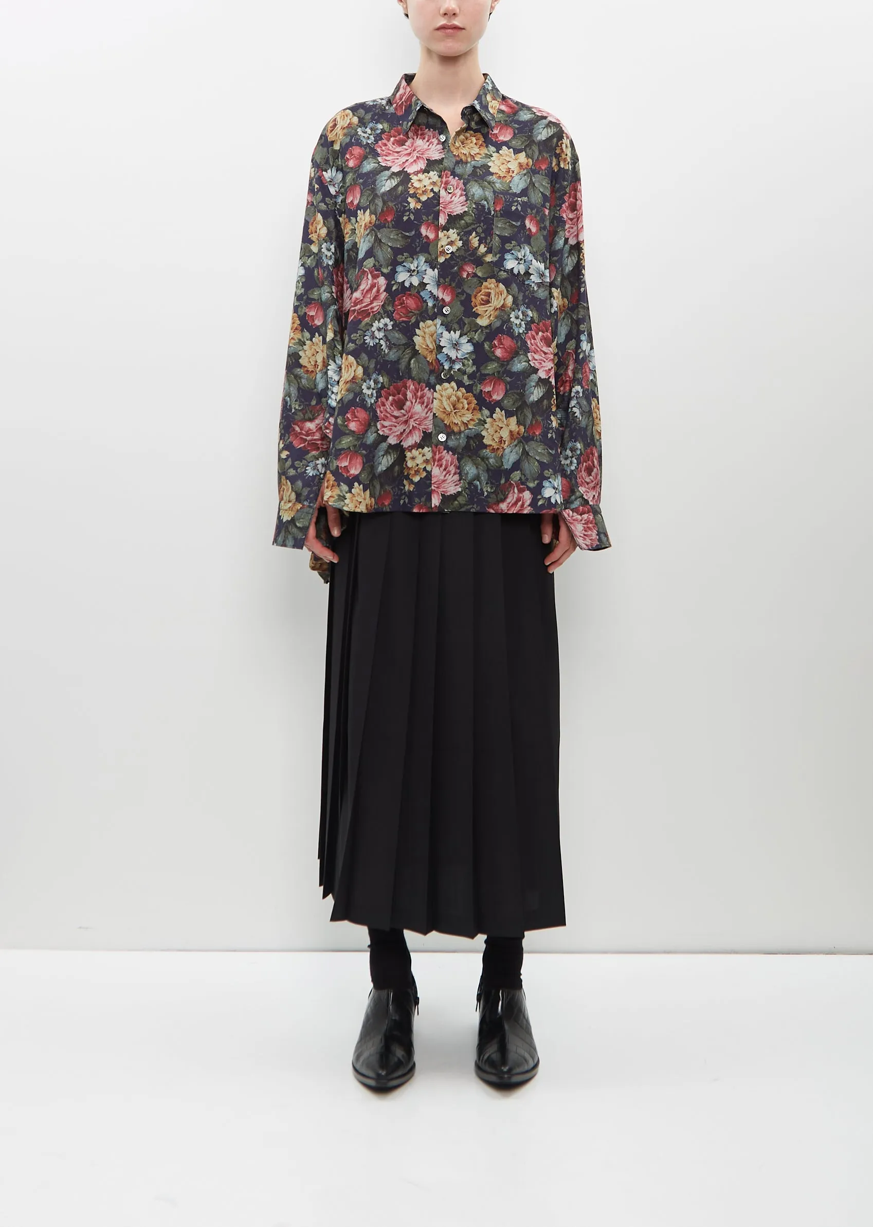 Pleated Straight Skirt sold by La Garconne