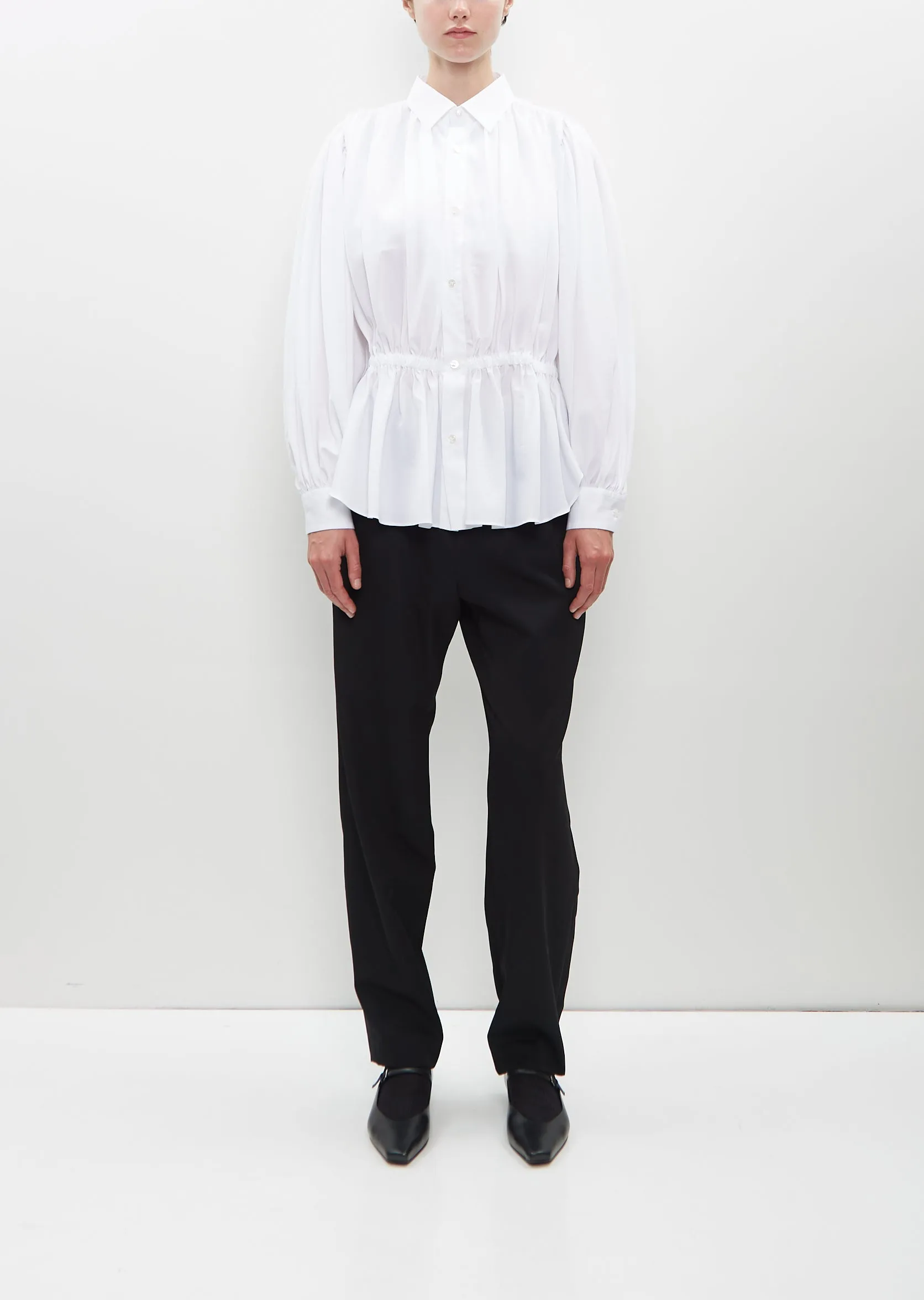 Pleated Button Blouse sold by La Garconne product image thumbnail 4