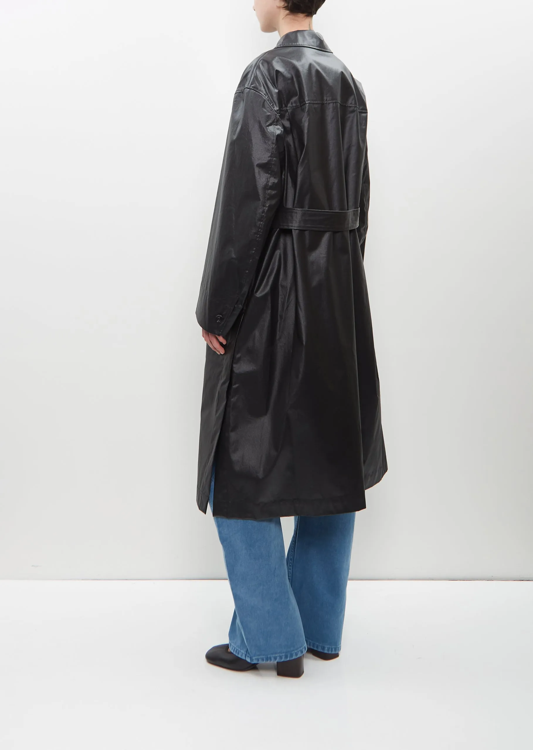 Belted Rain Coat with Slits sold by La Garconne product image thumbnail 3