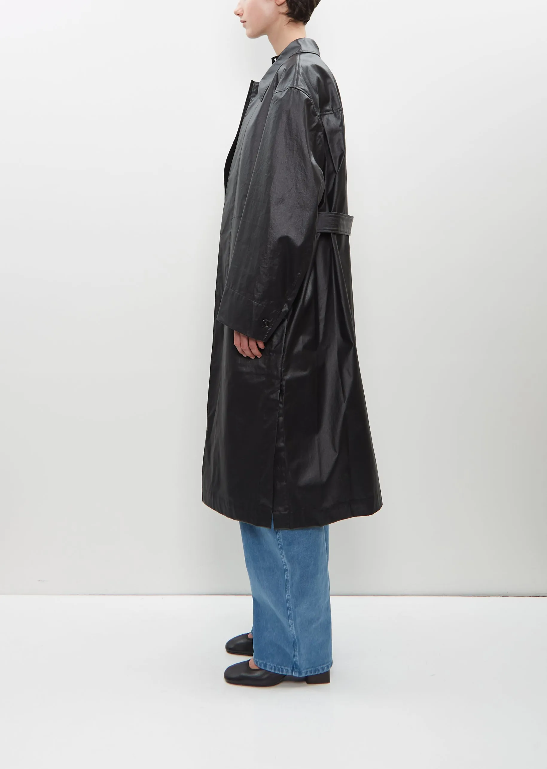 Belted Rain Coat with Slits sold by La Garconne product image thumbnail 2