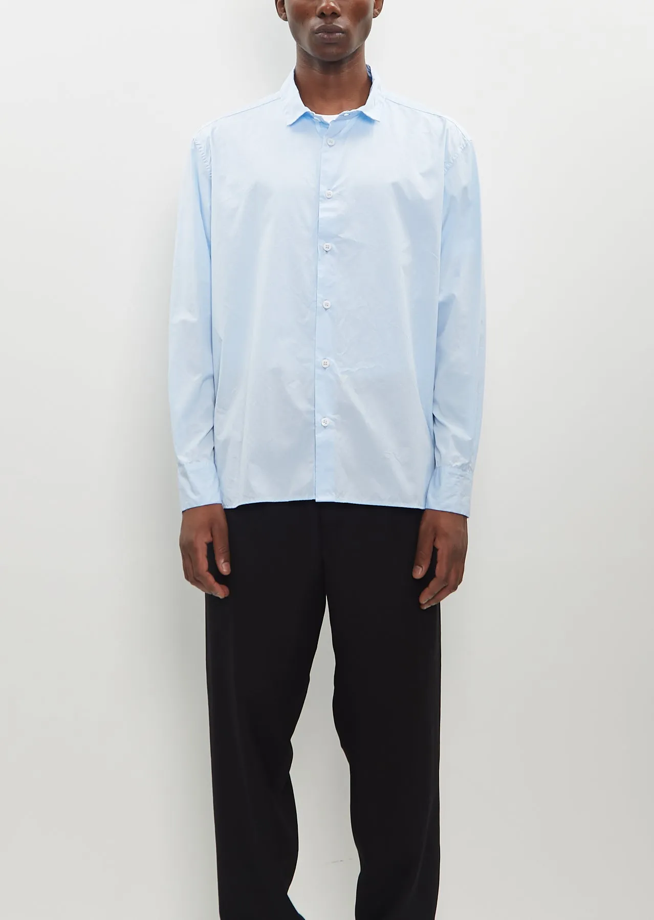Farmer Shirt — Light Blue sold by La Garconne