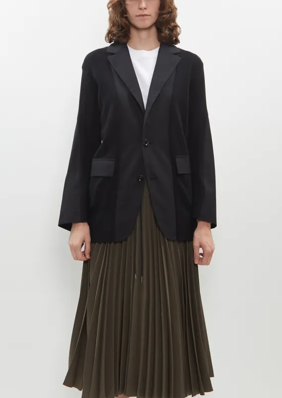 Suiting x Knit Jacket sold by La Garconne