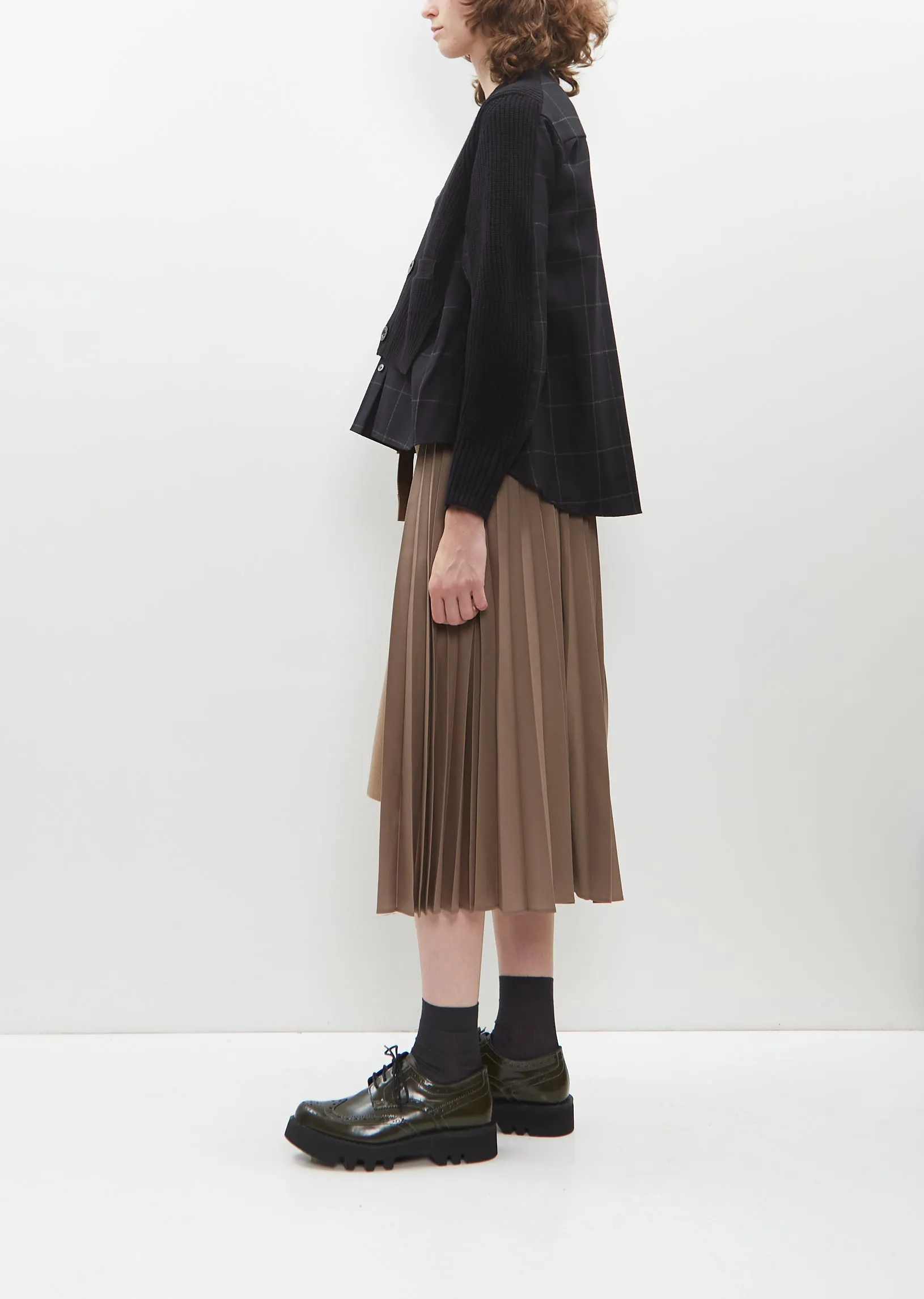 Windowpane Knit Cardigan sold by La Garconne product image thumbnail 2