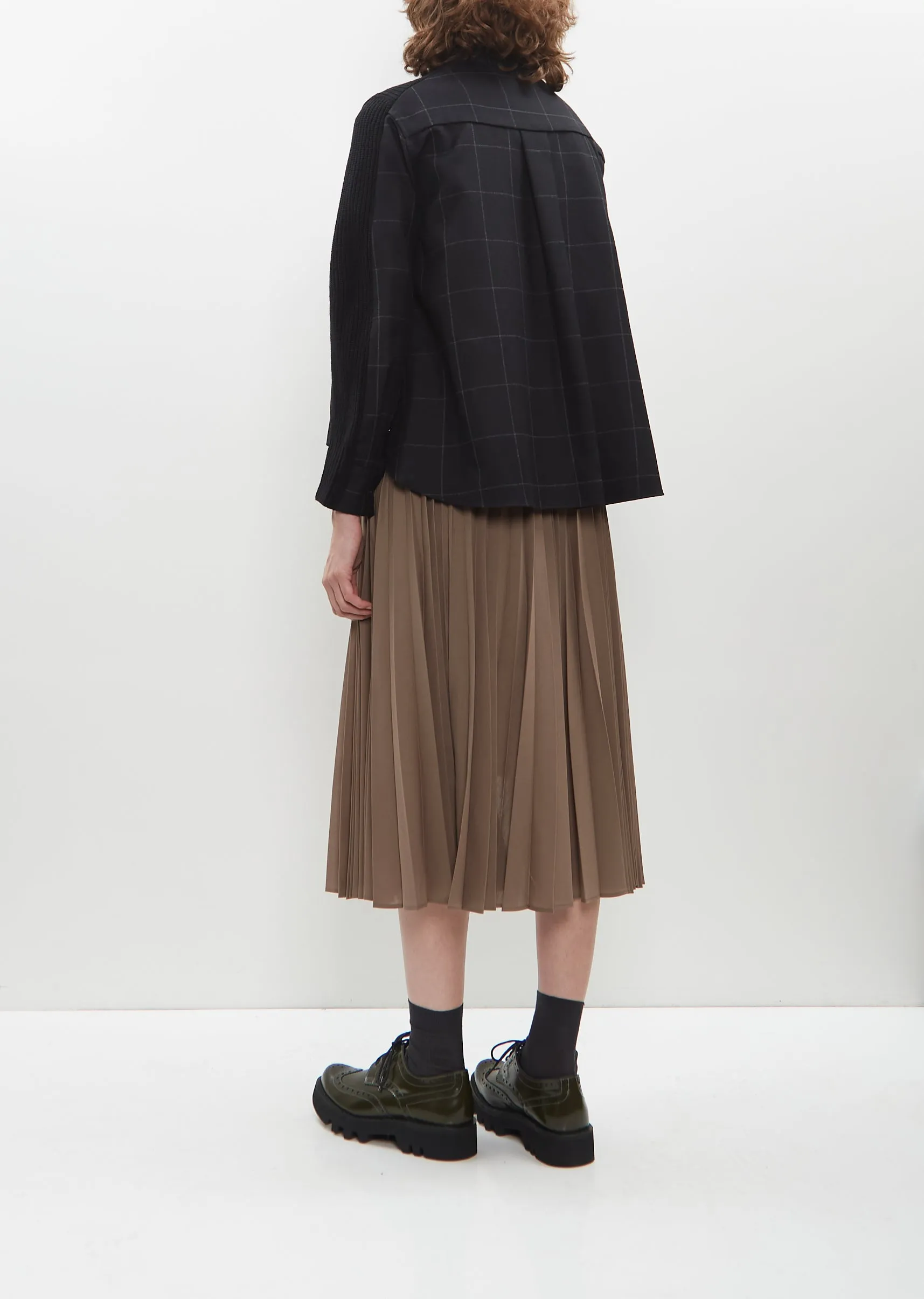 Windowpane Knit Cardigan sold by La Garconne product image thumbnail 3