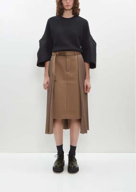 Suiting x Wool Melton Skirt made by Sacai