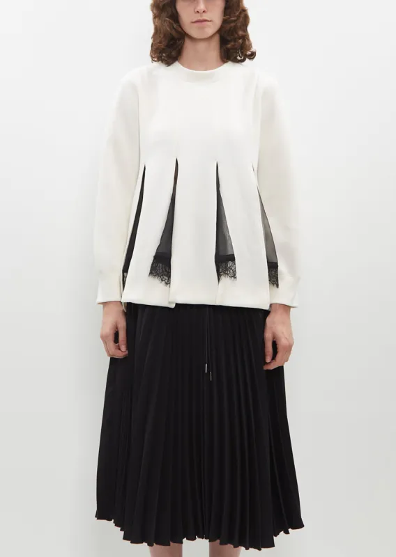 Chiffon Mix Sponge Sweat Pullover sold by La Garconne