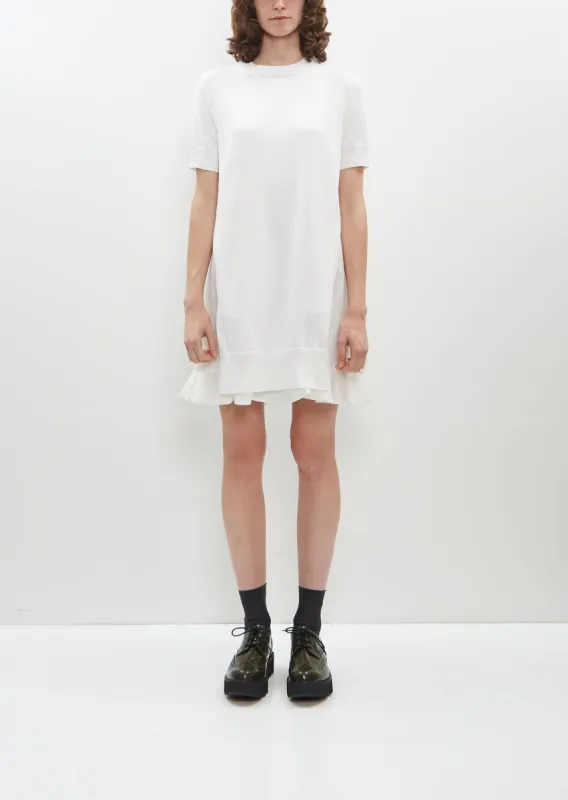 Nylon Twill x Knit Dress sold by La Garconne