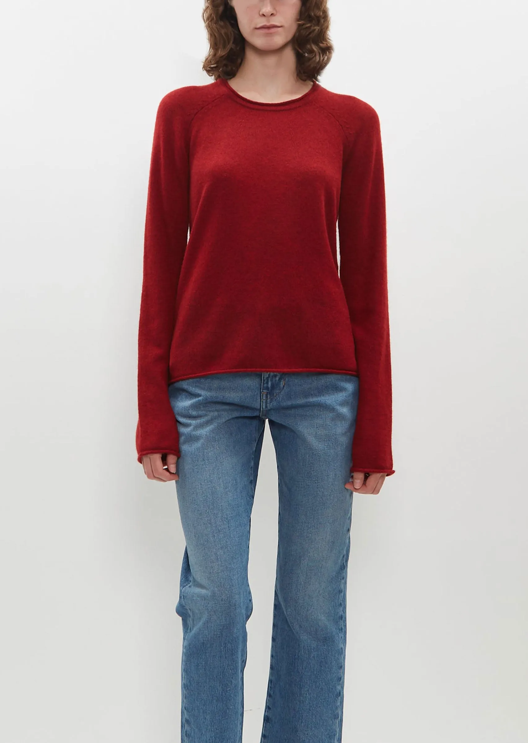 Yoke Crew — Red Melange sold by La Garconne