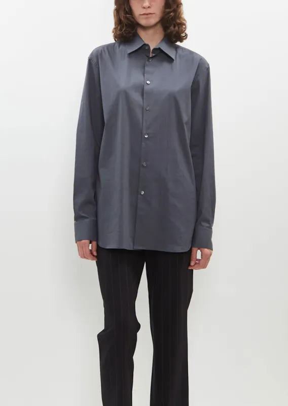 Slim Long Shirt — Dark Grey sold by La Garconne