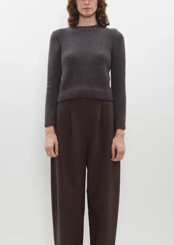 Giny Cashmere Sweater — Dark Taupe sold by La Garconne