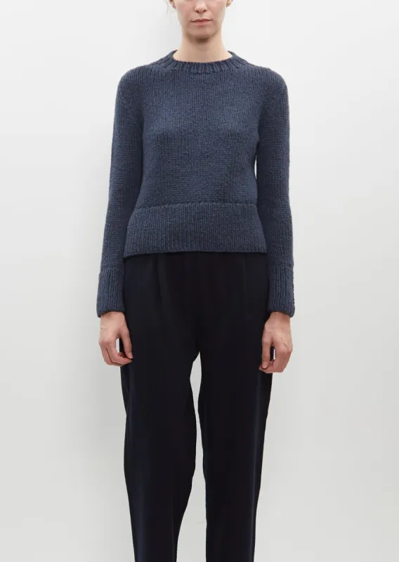 Tinka Cashmere Sweater — Dark Denim sold by La Garconne