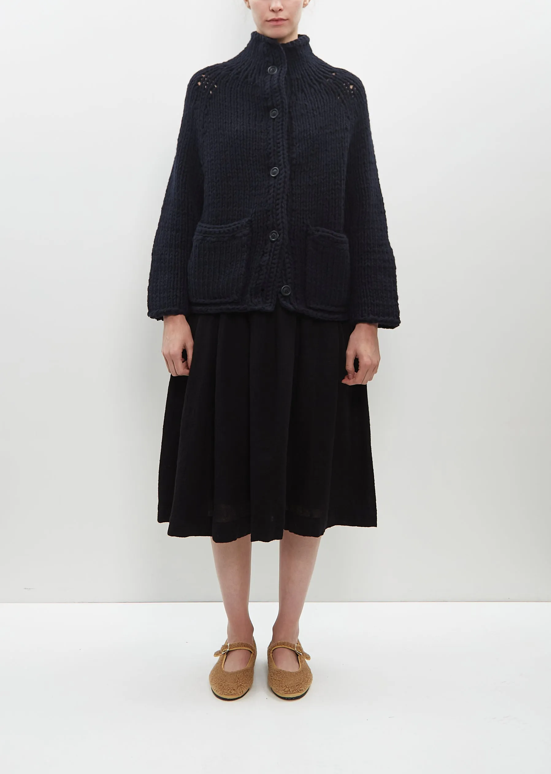 Wool Cardigan — Navy sold by La Garconne product image thumbnail 4